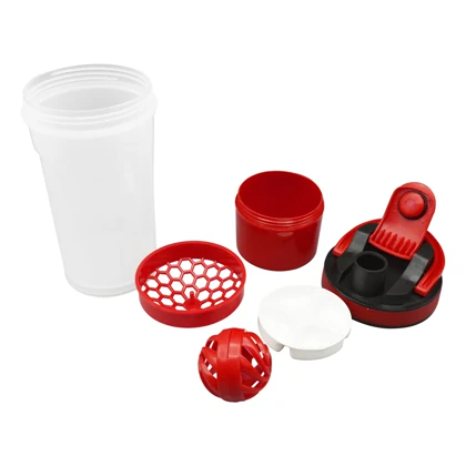 شیکر دو تیکه ورزشی افرا مدل Chg-GNT ظرفیت 0.7 لیتر بهمراه جا قرصی و پودر