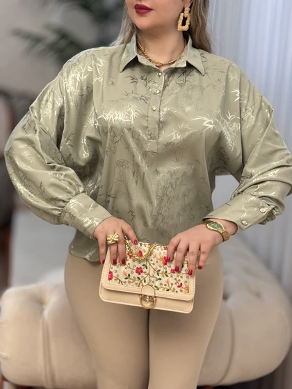 شومیز ساتن برکه 2962