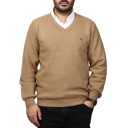 پلیور بافت یقه هفت فندوقی مردانه مدل 6698510