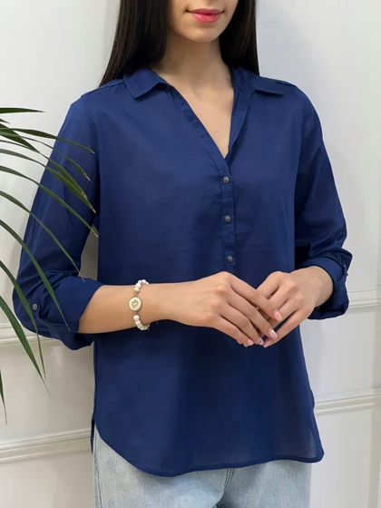 بلوز میکس یقه دار