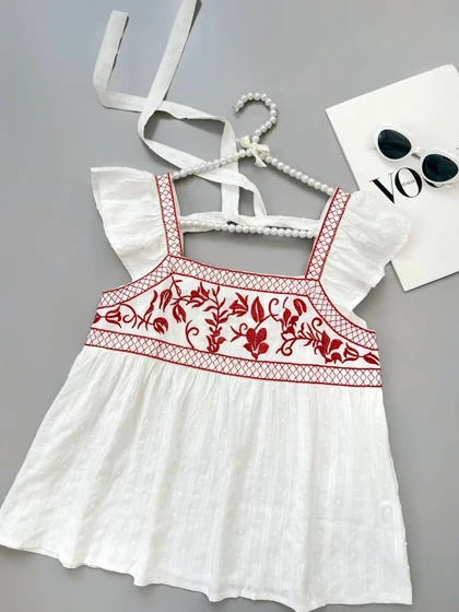 تاپ گلدوزی پشت پاپیون کد 4025