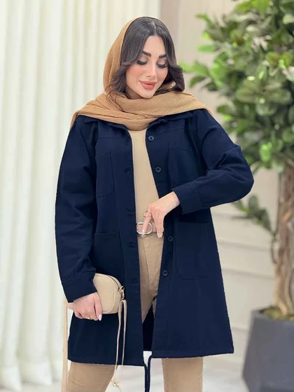 مانتو پایین بند چهار جیب