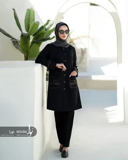 مانتو شلوار آرزو مشکی