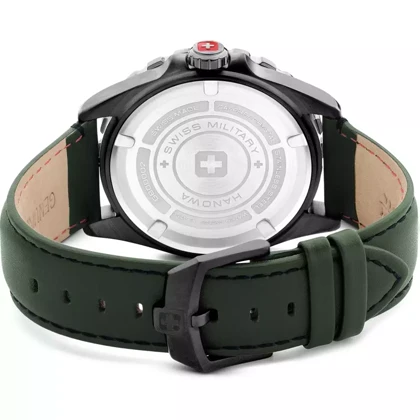 ساعت مچی سوییس میلیتاری مردانه بند چرم سبز SMWGB0000251