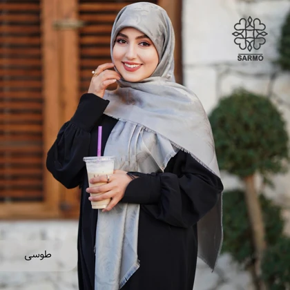 روسری رونا گل رز لمه دار