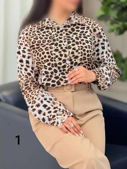 شومیز طرح دار آیسان