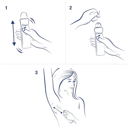 اسپری دئودورانت ضد تعریق زنانه داو Dove مدل Go Fresh حجم 250ml