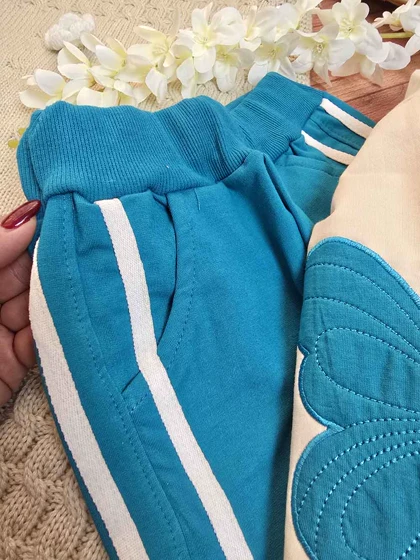 بلوز شلوار دخترانه طرح پروانه