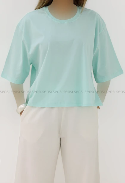 تیشرت کراپ باکسی کد1005980