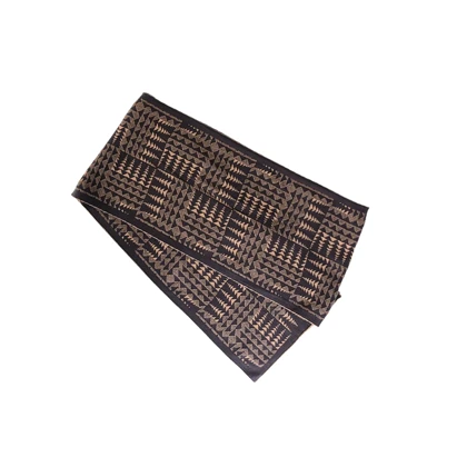 شال گردن طرحدار کرم و قهوه‌ای