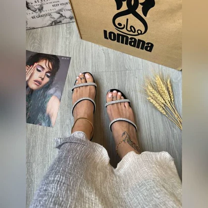 صندل تخت دو بند نگینی _ 1410
