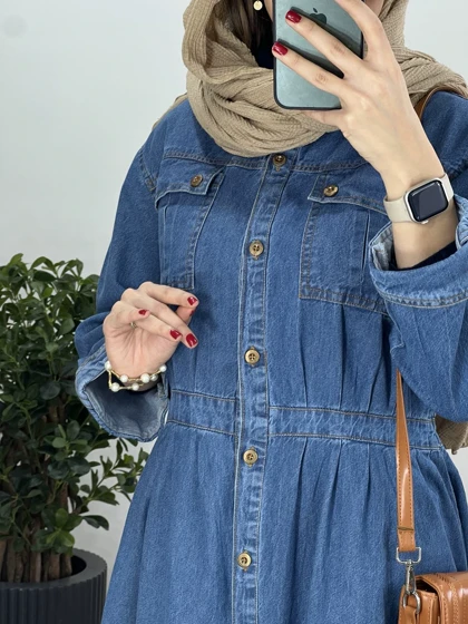مانتو بلند جین مهرو(ایراد دار)