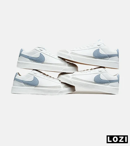 کفش نایک مردانه و زنانه سفید آبی نایک بلیزر لو 77 مدل 6495