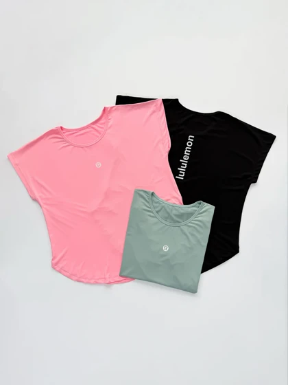 تیشرت ورزشی زنانه فلامنت یقه گرد Lululemon