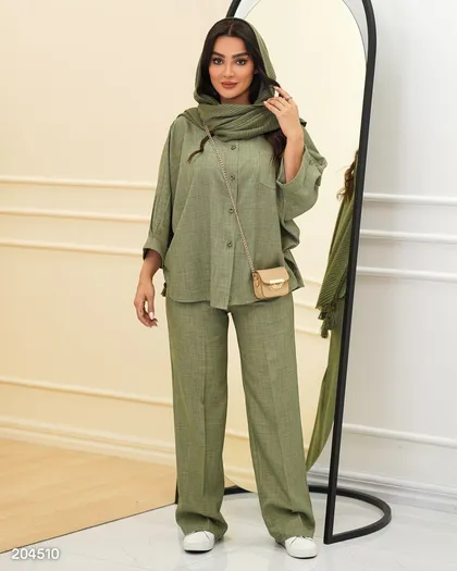 شومیز و شلوار زنانه مدل پوژان کد 2045