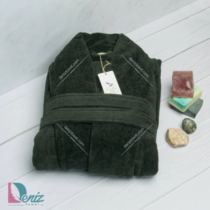 حوله تن پوش بلو طرح ماکرو رنگ یشمی تیره