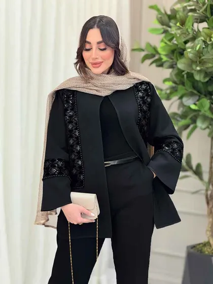 مانتو مروارید دوزی شهرزاد