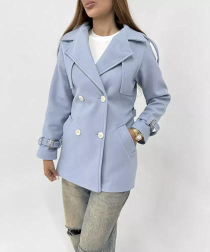 ترنچ کت چهاردکمه کد pm002 برند ردا