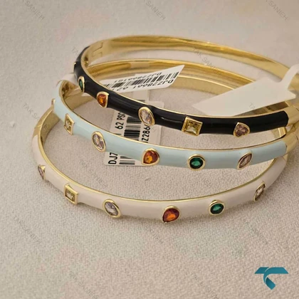 دستبند میناکاری نگین‌دار MinaKari-8497-L