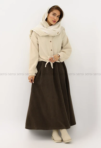 شومیز فوتر موهر جلو گره‌ای کد1004410