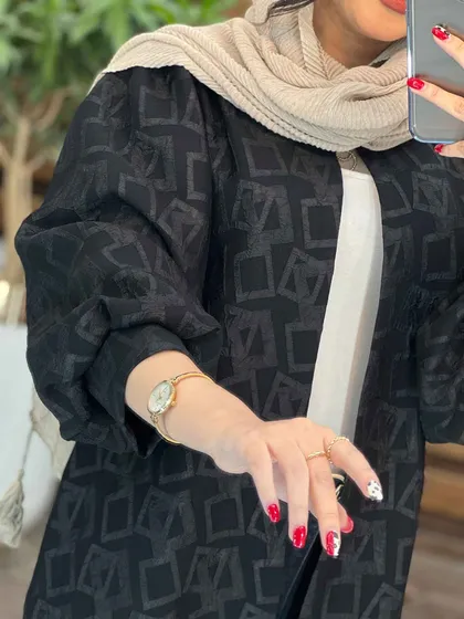 مانتو طرح دار آستین پفی