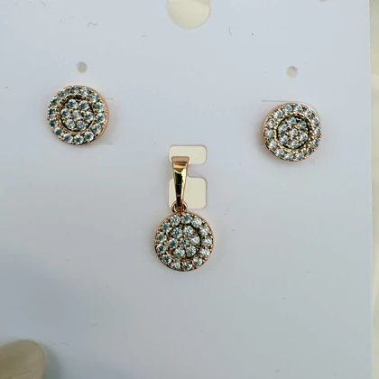 نیم ست مدور نگینی ژوپینگ بدون زنجیر