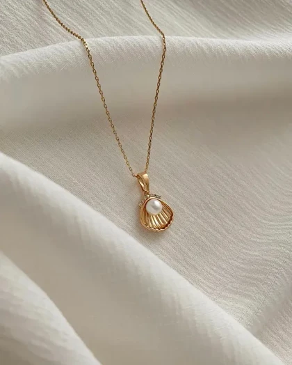 گردنبند مروارید و صدف ژوپینگ