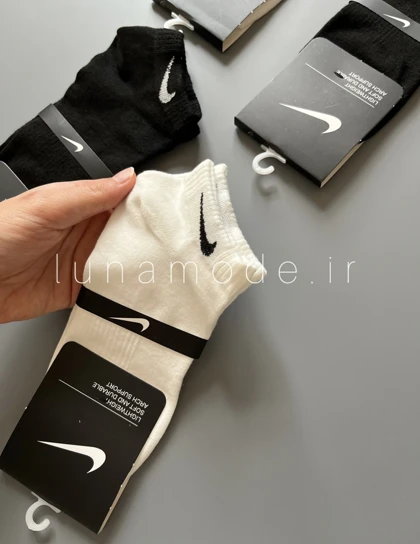 جوراب مچی نایکی سفید - مشکی