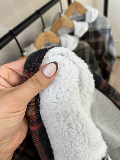 سویشرت چهارخونه کلاهدار 6109