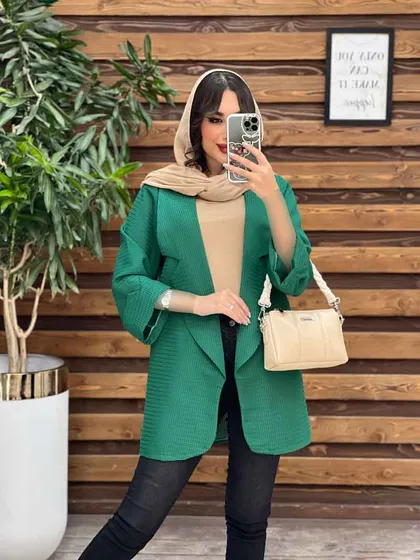 مانتو حصیری برش مثلثی