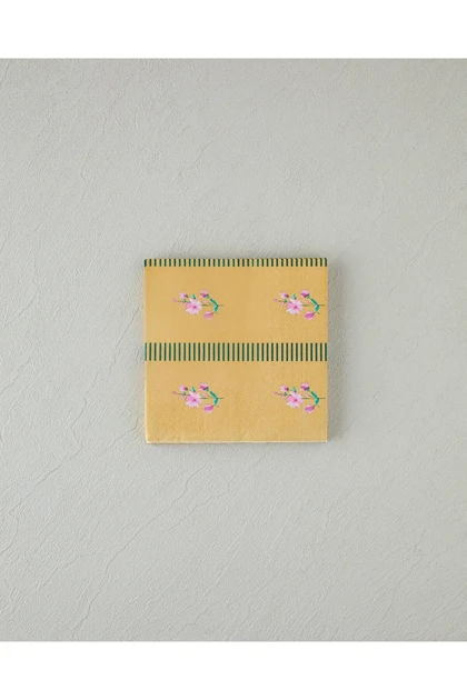 دستمال کاغذی 20 عددی English Home مدل Retro Blossom - نارنجی