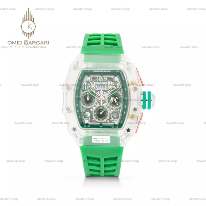 ساعت مچی ریچارد میل کورنوگراف قاب پلاستیکی سبز Richard Mille