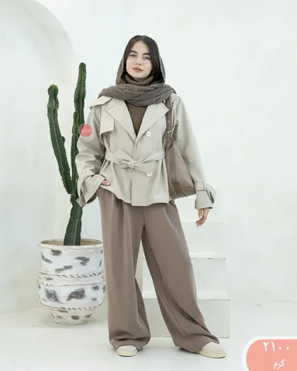 بارانی یقه قیفی 2100