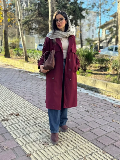 ترنچ کت بارانی آستردار شیدا