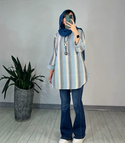 مانتو راه راه تام 1