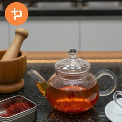 قوری زعفران پیرکس در دو طرح