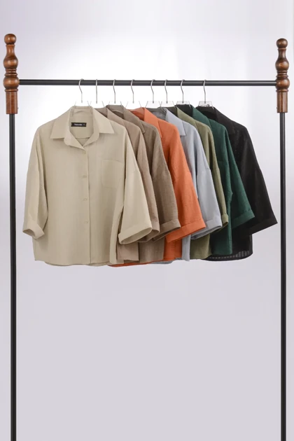 شومیز باکسی لوئیز ژاکارد پشت پیلی