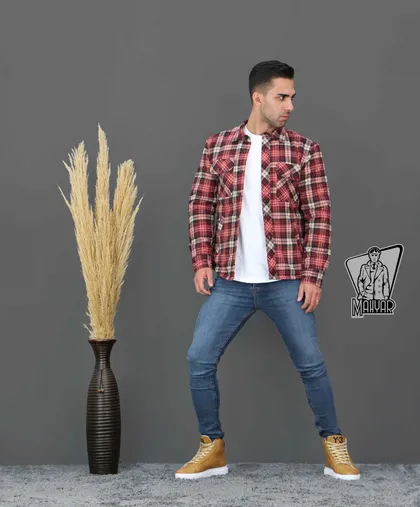 کاپشن چهارخونه پشمی ANKO