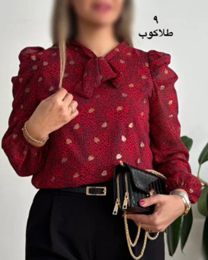 شومیز حریر آستین پفی5