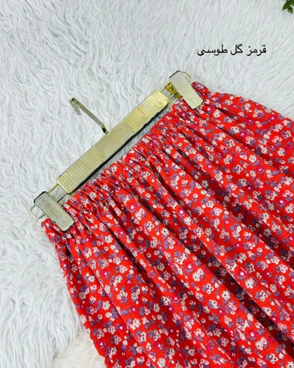 دامن پفکی گل‌دار کد محصول 1070