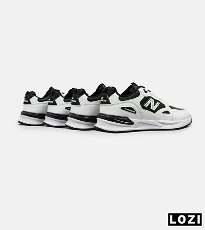 کفش کتانی مردانه سفید مشکی NEW BALANCE yg niubailun