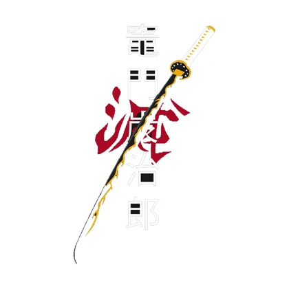 استیکر پارچه و لباس پاد آفرین مدل شمشیر سامورایی کد 4372