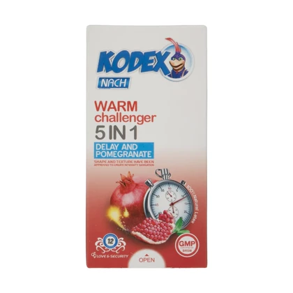 کاندوم تاخیری خاردار 5 در 1 ناچ کدکس مدل Warm Challenger بسته 12 عددی
