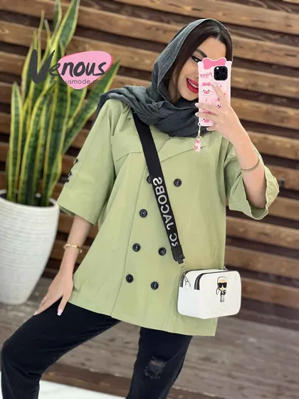 مانتو لینن هشت دکمه