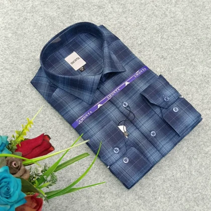 پیراهن مردانه استین بلند طرحدار _ قواره معمولی