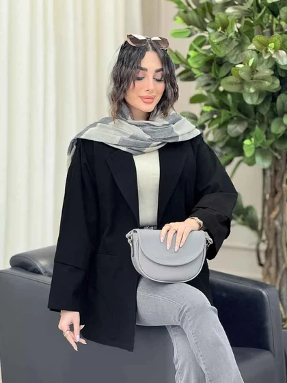 مانتو برش هلالی دو جیب آرزو
