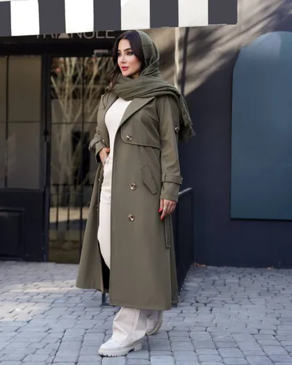 بارانی بلند مدل اریا کد 3349