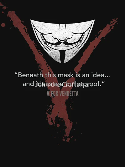 تیشرت وی فور وندتا | V for Vendetta Classic T-Shirt کد 249790