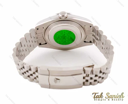 ساعت رولکس مردانه دیت جاست 2 سیلور صفحه مشکی Rolex-3121-G