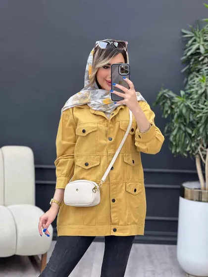 مانتو کتان شش جیب نما